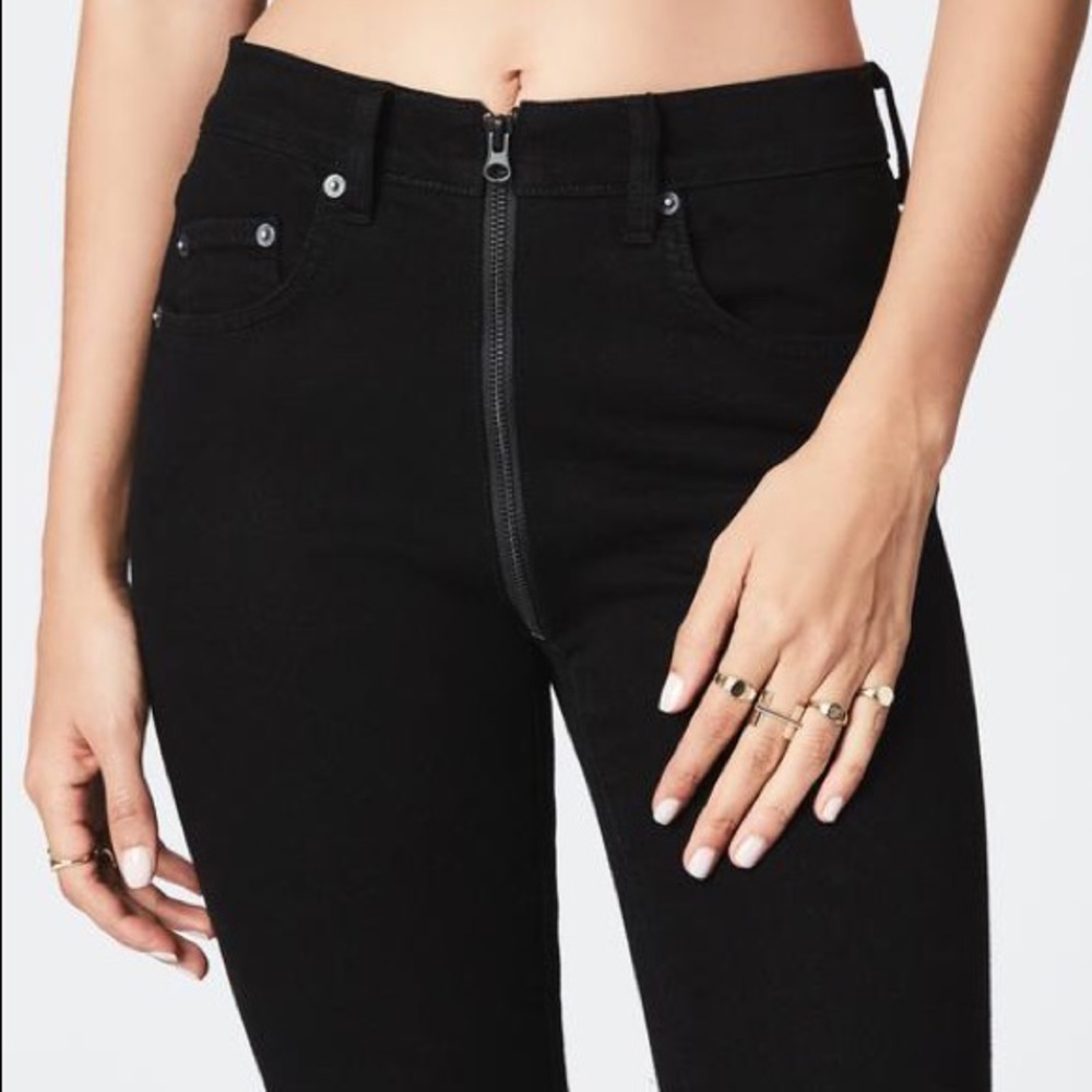 LF Stores Carmar Denim Zip Up Black Denim Jeans 25